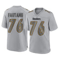 Davalo P.Steelers #76 Troy Fautanu Player Gray Atmosphere Fashion Home Game Stitched Jerseys