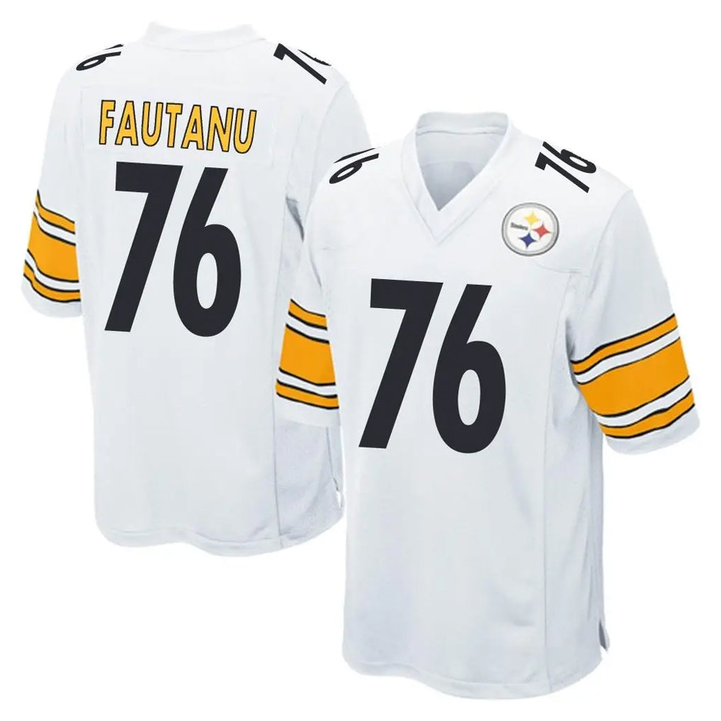 Davalo P.Steelers #76 Troy Fautanu Player White Home Game Stitched Jerseys