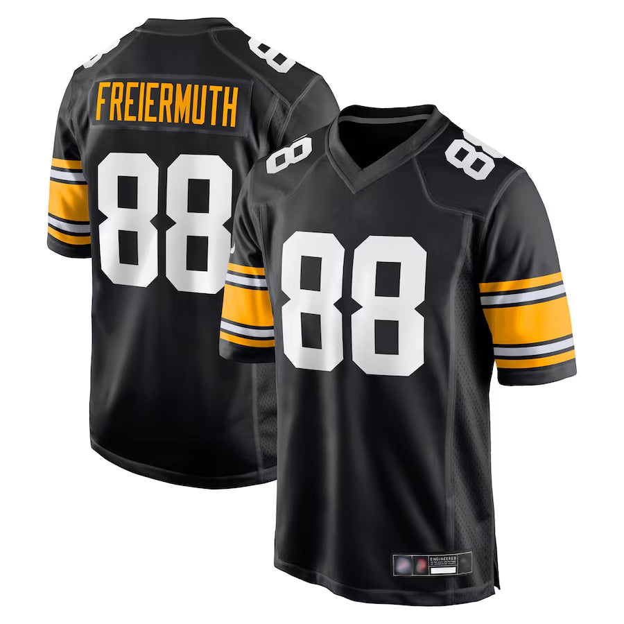 DavaloP.Steelers #88 Pat Freiermuth Player Black Alternate Game Stitched Jerseys