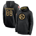 Davalo P.Steelers #88 Pat Freiermuth Player Black Salute to Service Hoodies Limited Game Stitched Jerseys