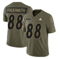 Davalo P.Steelers #88 Pat Freiermuth Player Olive 2025 Salute To Service Limited Home Game Stitched Jerseys