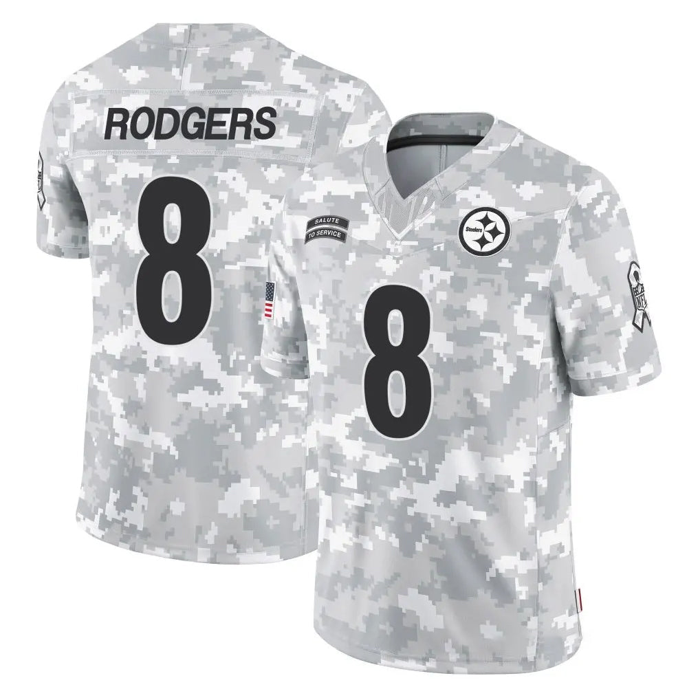 Davalo P.Steelers #8 Aaron Rodgers Player Arctic Camo Limited Salute To Service Home Game Stitched Jerseys