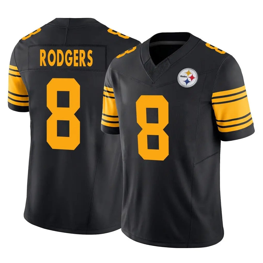 Davalo P.Steelers #8 Aaron Rodgers Player Black Limited 2nd Alternate Vapor F.U.S.E. Home Game Stitched Jerseys