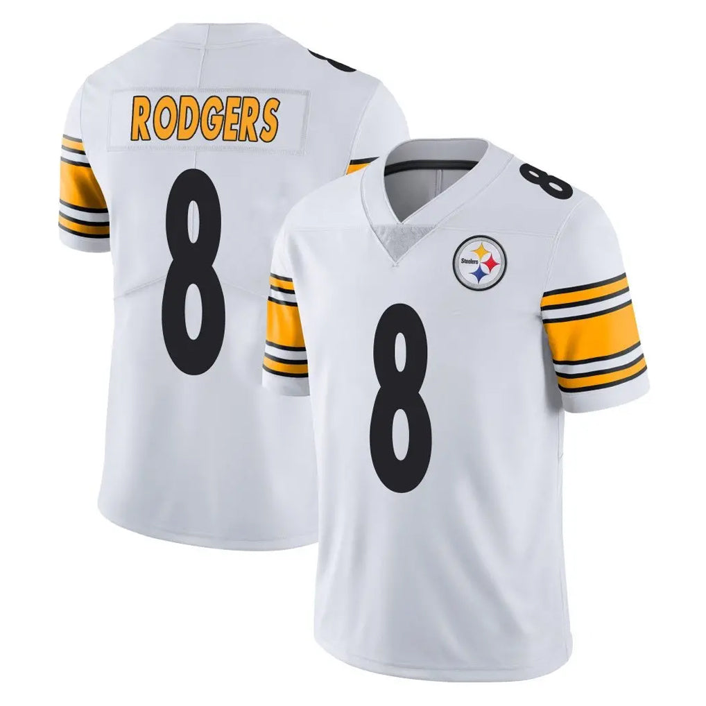 Davalo P.Steelers #8 Aaron Rodgers Player White Limited Vapor Untouchable Home Game Stitched Jerseys