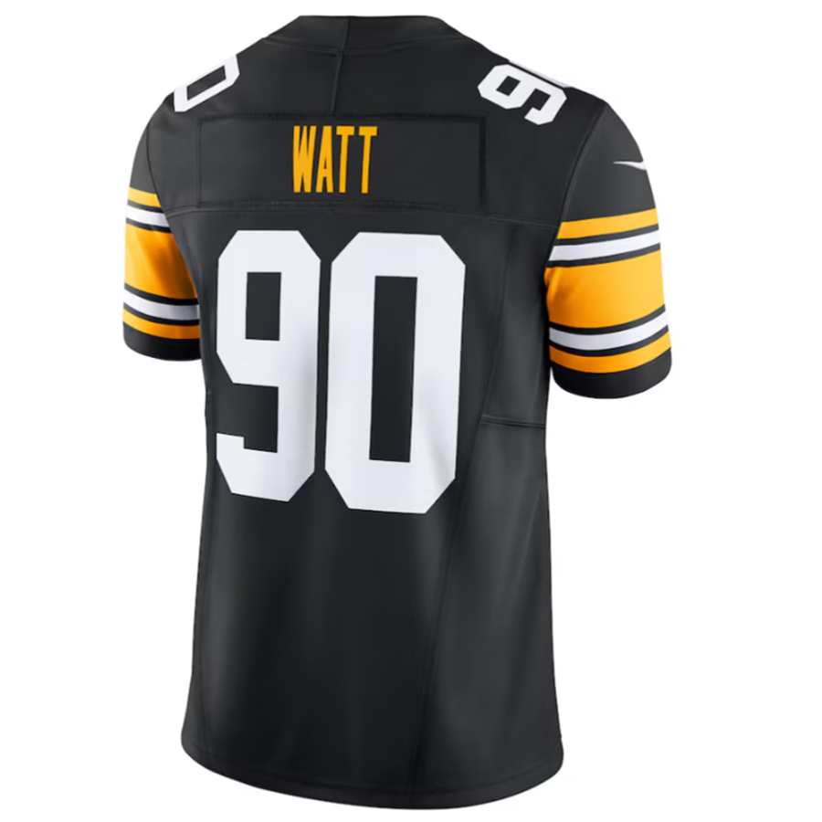 Davalo P.Steelers #90 T.J. Watt Black Vapor F.U.S.E. Limited Stitched Jerseys