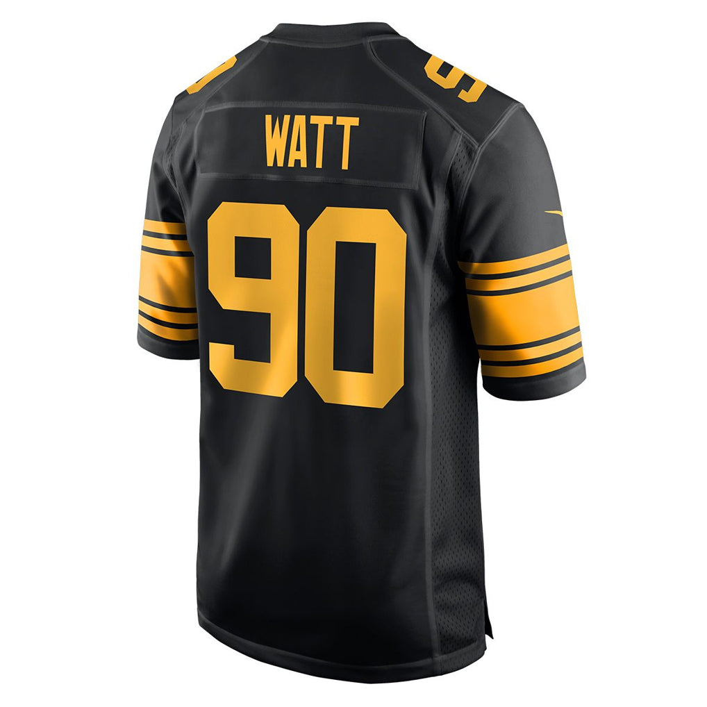 Davalo P.Steelers #90 T.J. Watt Player Black Color Rush Home Game Stitched Jerseys