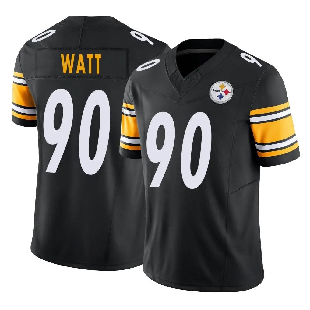 Davalo P.Steelers #90 T.J. Watt Player Black Limited Vapor F.U.S.E. Home Game Stitched Jerseys