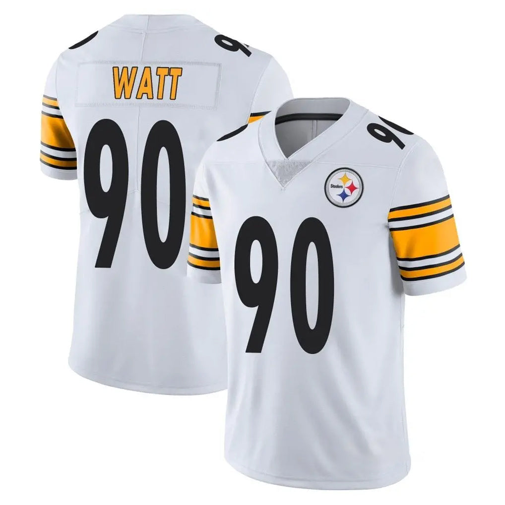 Davalo P.Steelers #90 T.J. Watt Player White Limited Vapor Untouchable Home Game Stitched Jerseys