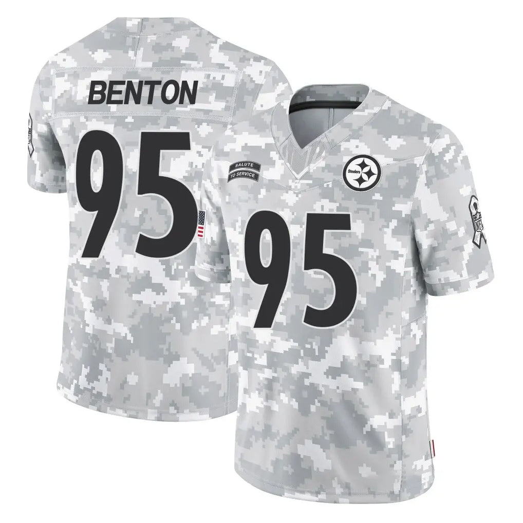 Davalo P.Steelers #95 Keeanu Benton Player Arctic Camo Limited Salute To Service Home Game Stitched Jerseys