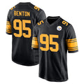 Davalo P.Steelers #95 Keeanu Benton Player Black Color Rush Home Game Stitched Jerseys