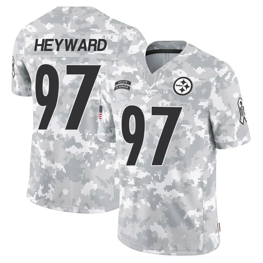 Davalo P.Steelers #97 Cameron Heyward Player Arctic Camo Salute to Service Limited Stitched Jerseys