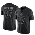 Davalo P.Steelers #97 Cameron Heyward Player Black Limited Reflective Stitched Jerseys