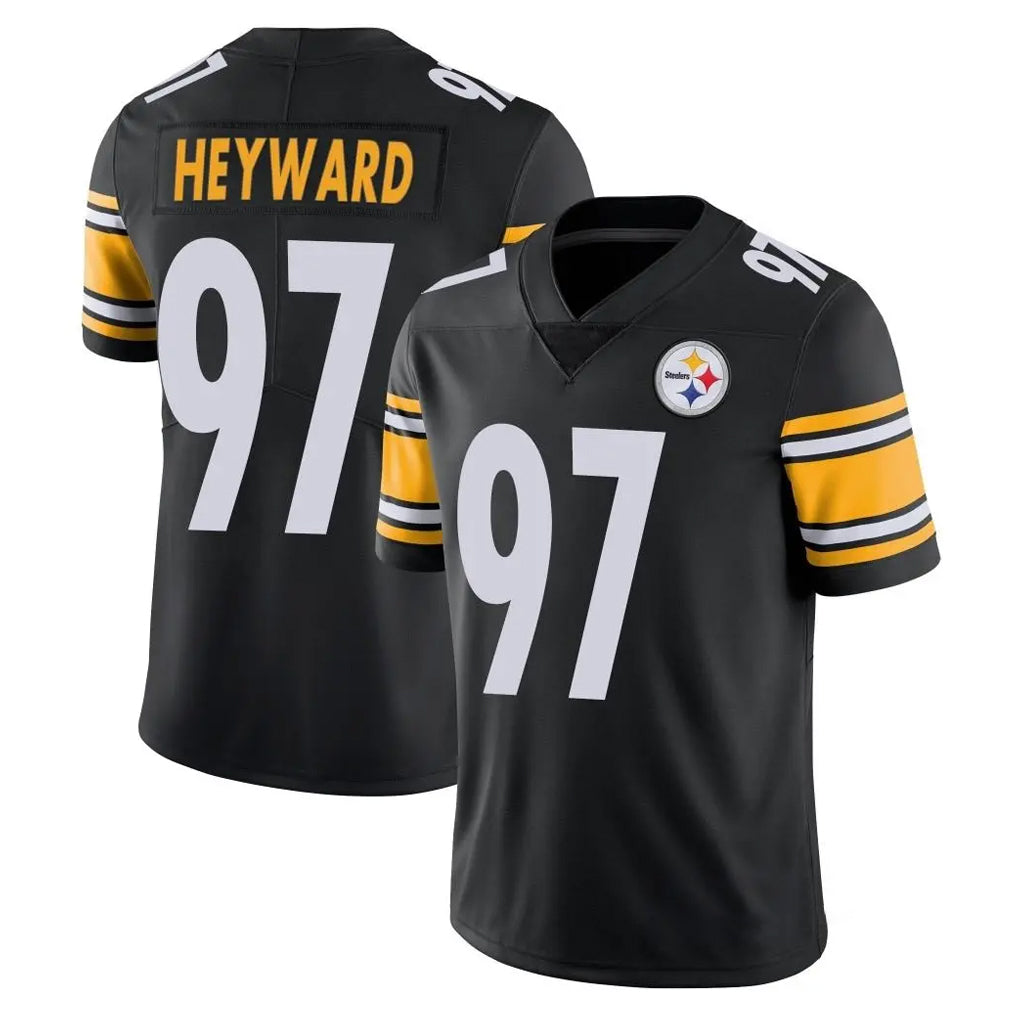 Davalo P.Steelers #97 Cameron Heyward Player Black Limited Vapor Untouchable Home Game Stitched Jerseys