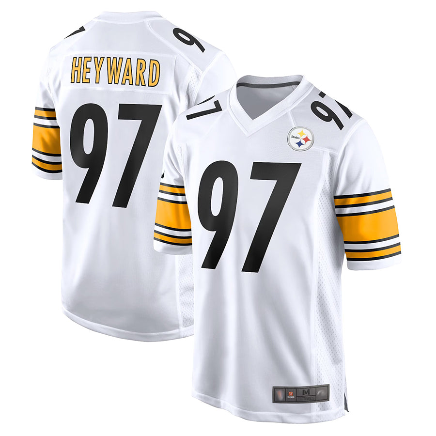 Davalo P.Steelers #97 Cameron Heyward Player White Home Game Stitched Jerseys
