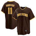Davalo S.Diego Padres #11 Yu Darvish Player Brown Alternate Replica Game Stitched Jerseys