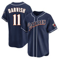 Davalo S.Diego Padres #11 Yu Darvish Player Navy Cooperstown Collection Limited Home Stitched Jerseys