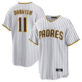 Davalo S.Diego Padres #11 Yu Darvish Player White Home Replica Game Stitched Jerseys