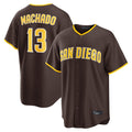 Davalo S.Diego Padres #13 Manny Machado Player Brown Alternate Replica Game Stitched Jerseys