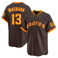 Davalo S.Diego Padres #13 Manny Machado Player Brown Home Cooperstown Collection Replica Game Stitched Jerseys