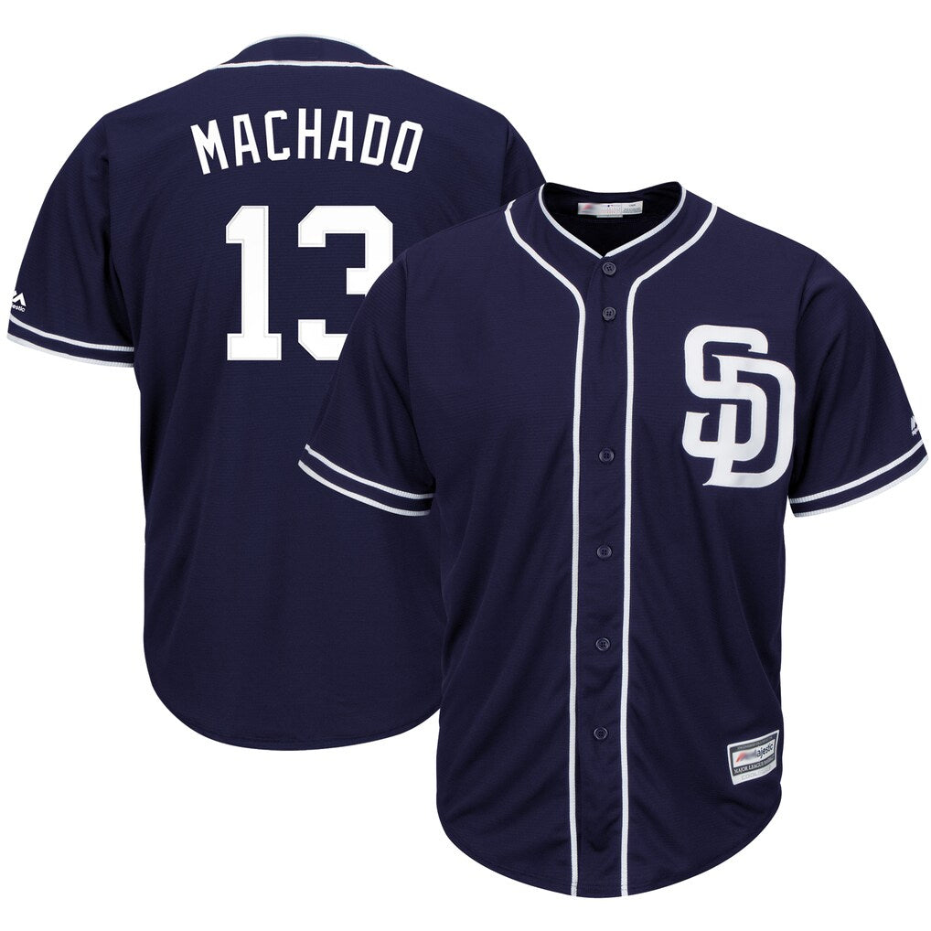 Davalo S.Diego Padres #13 Manny Machado Player Navy Cool Base Game Stitched Jerseys