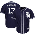Davalo S.Diego Padres #13 Manny Machado Player Navy Cool Base Game Stitched Jerseys