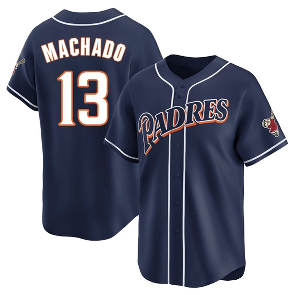 Davalo S.Diego Padres #13 Manny Machado Player Navy Cooperstown Collection Limited Home Stitched Jerseys