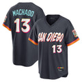 Davalo S.Diego Padres #13 Manny Machado Player Obsidian 2026 City Connect Home Game T-shirt Stitched Jerseys