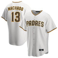 Davalo S.Diego Padres #13 Manny Machado Player White Home Game Stitched Jerseys