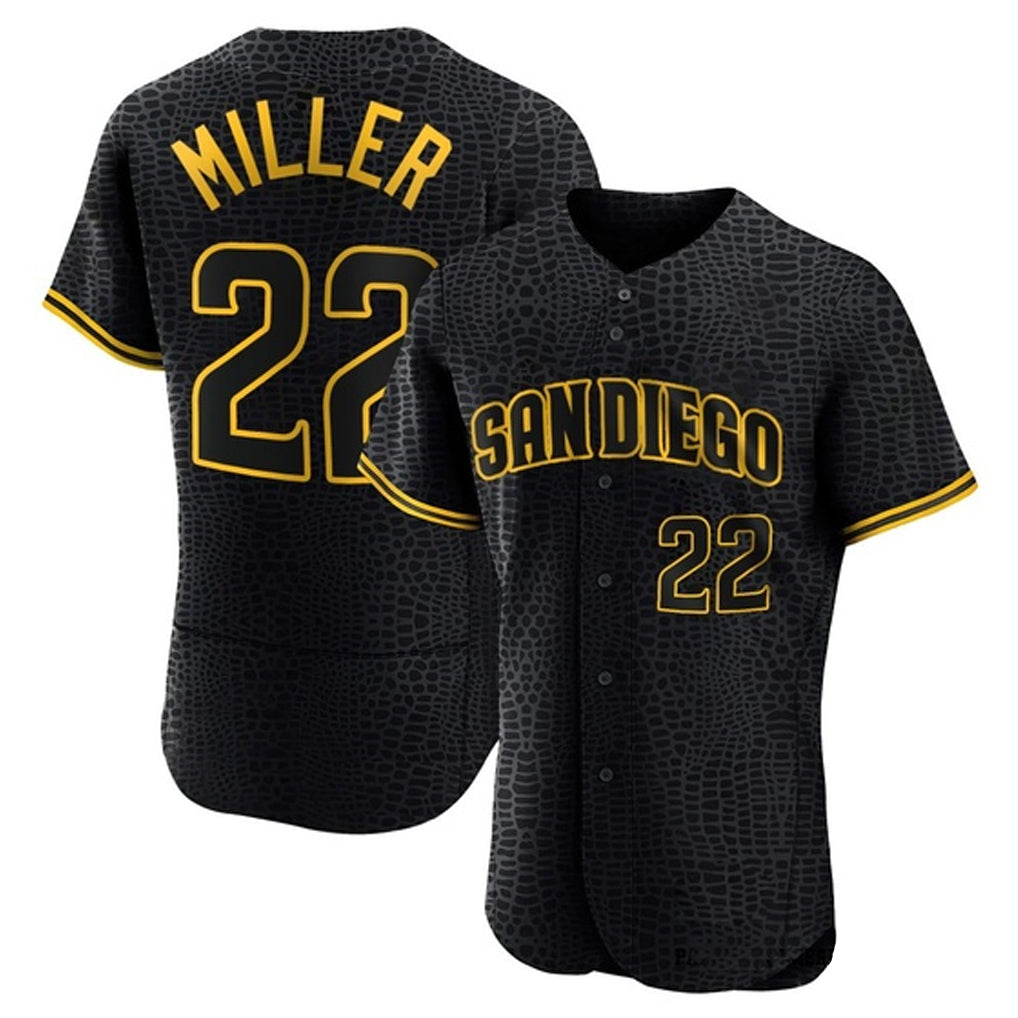 Davalo S.Diego Padres #22 Mason Miller Player Black Snake Skin City Home Limited Elite Stitched Jerseys