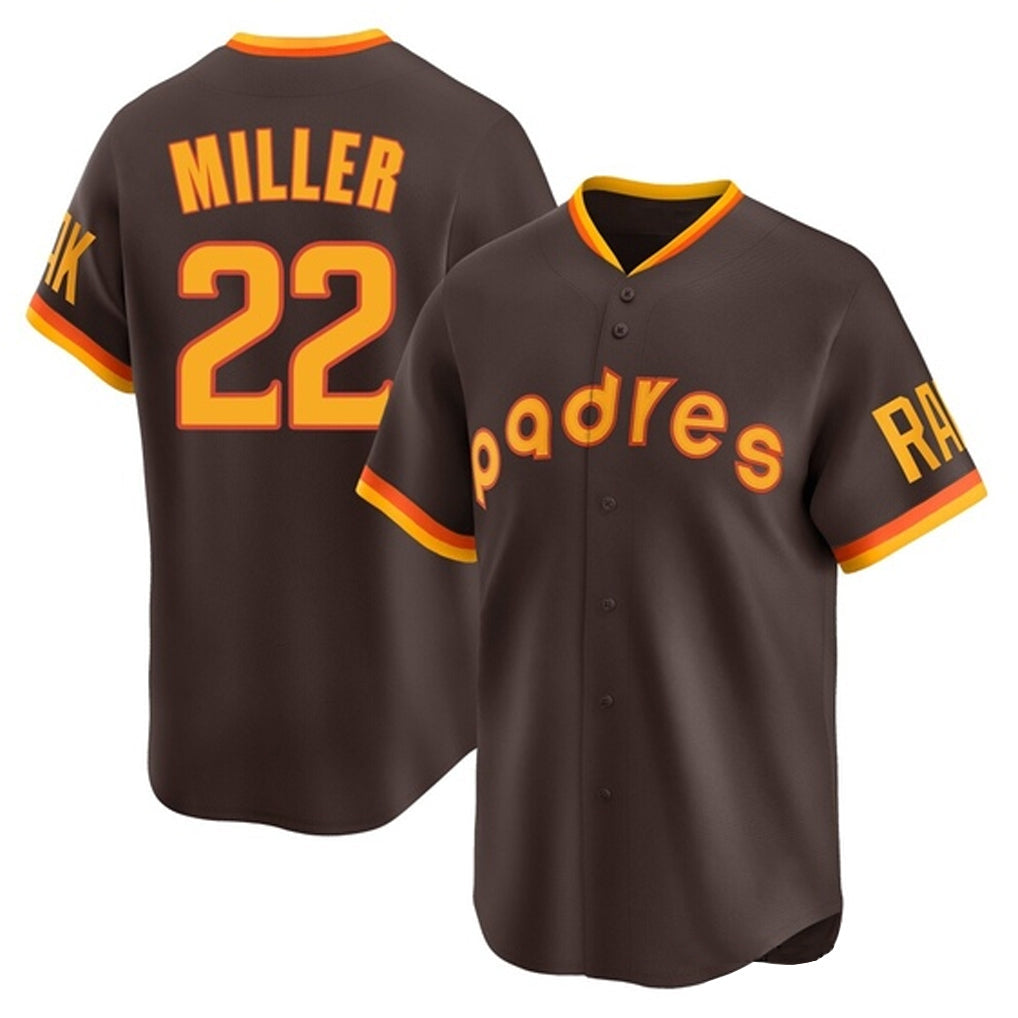 Davalo S.Diego Padres #22 Mason Miller Player Brown Home Cooperstown Collection Replica Game Stitched Jerseys