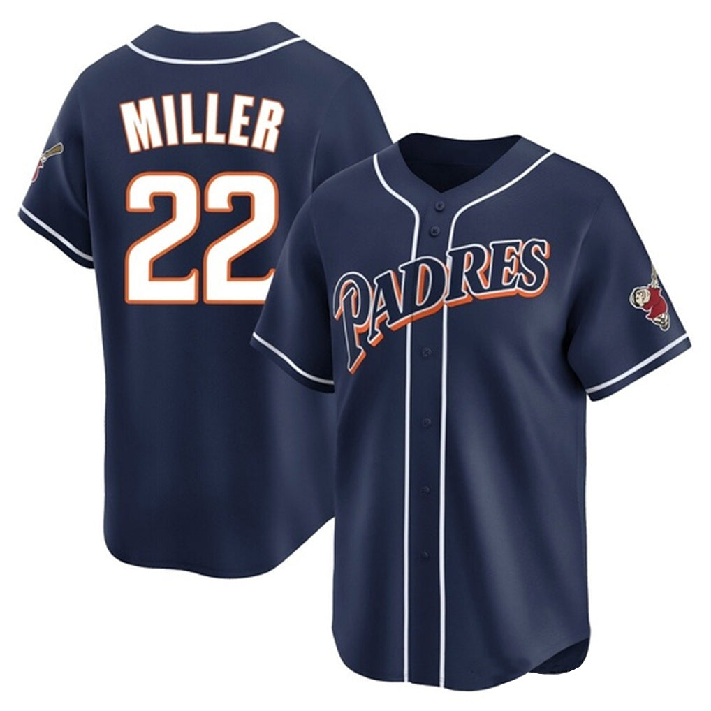 Davalo S.Diego Padres #22 Mason Miller Player Navy Cooperstown Collection Limited Home Stitched Jerseys