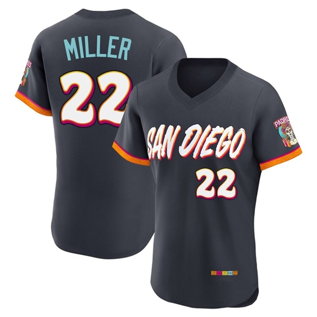 Davalo S.Diego Padres #22 Mason Miller Player Obsidian 2026 City Connect Home Limited Elite T-shirt Stitched Jerseys