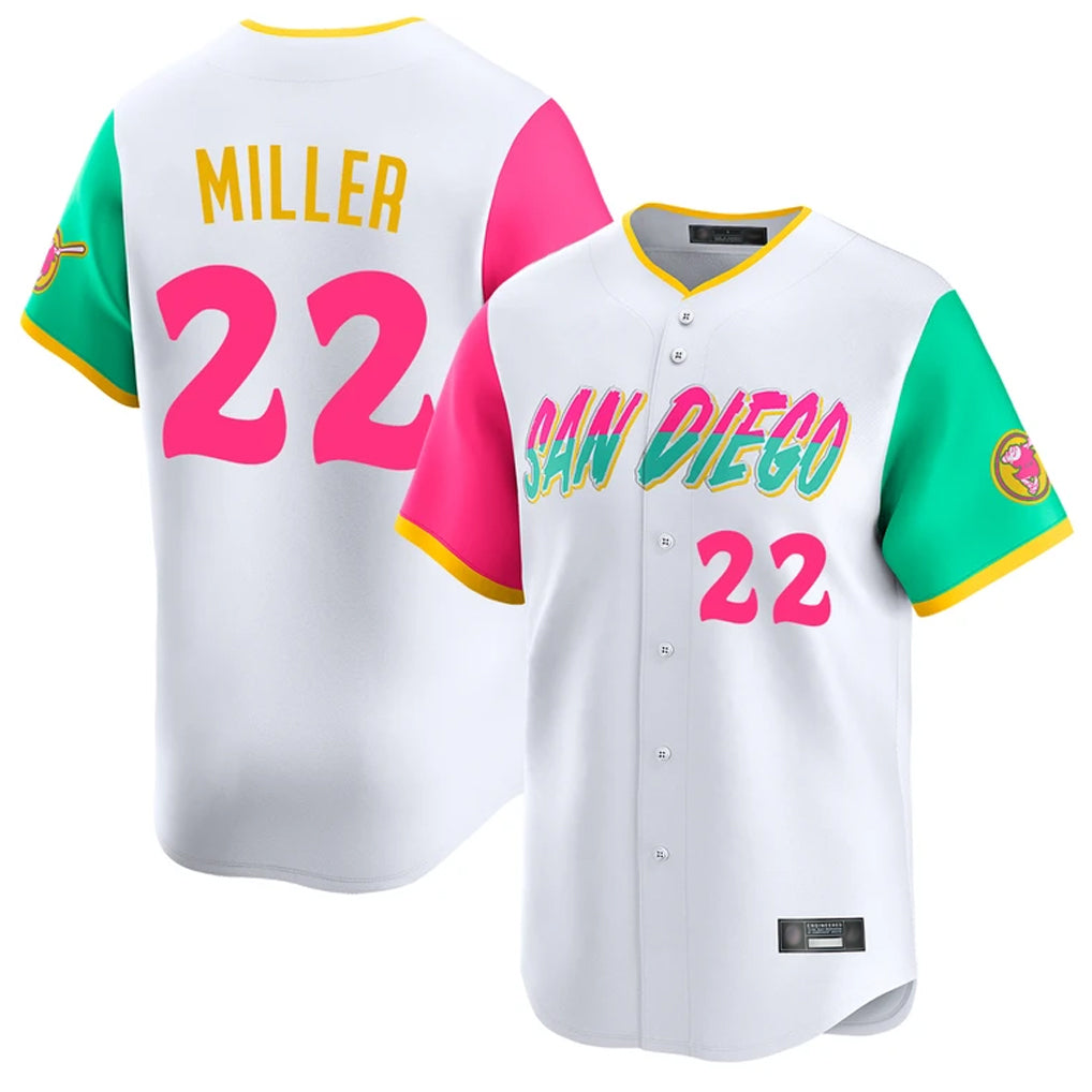 Davalo S.Diego Padres #22 Mason Miller Player White City Connect Home Limited Stitched Jerseys