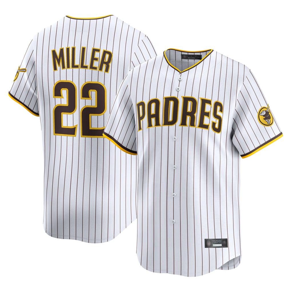 Davalo S.Diego Padres #22 Mason Miller Player White Home Limited Stitched Jerseys