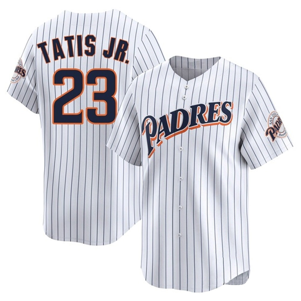 Davalo S.Diego Padres #23 Fernando Tatis Jr Player White Cooperstown Collection Limited Home Stitched Jerseys