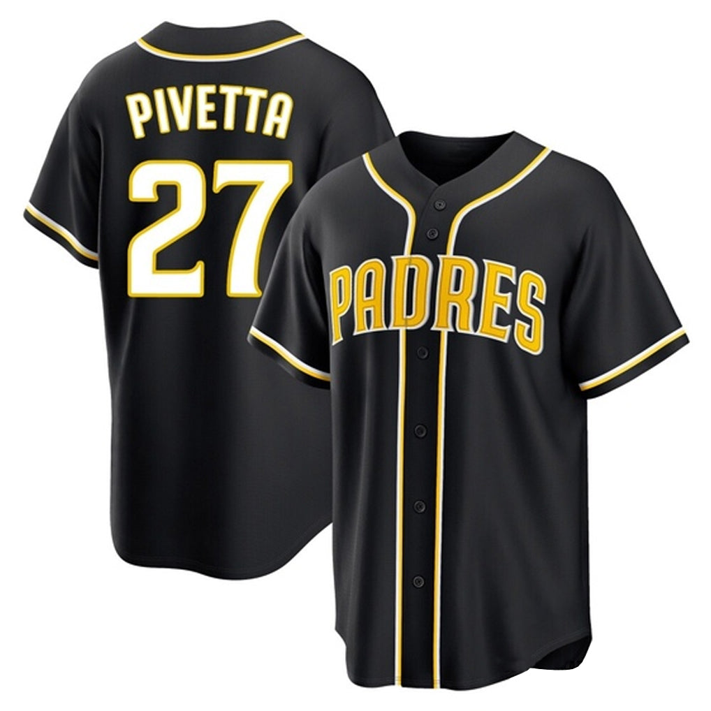 Davalo S.Diego Padres #27 Nick Pivetta Player Black 2026 Fashion Home Stitched Jerseys