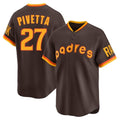 Davalo S.Diego Padres #27 Nick Pivetta Player Brown Home Cooperstown Collection Replica Game Stitched Jerseys