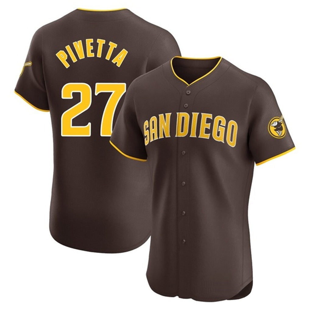 Davalo S.Diego Padres #27 Nick Pivetta Player Brown Home Limited Elite Stitched Jerseys