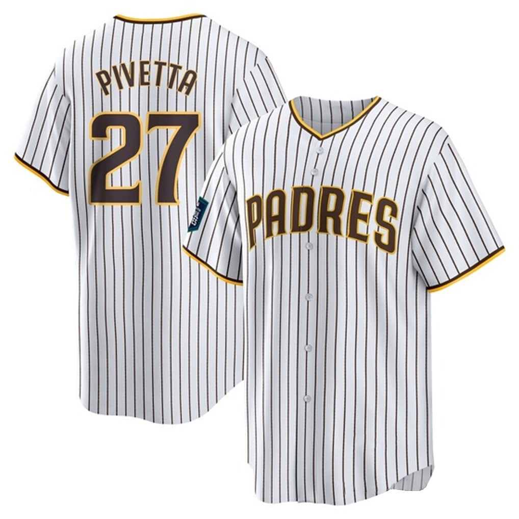 Davalo S.Diego Padres #27 Nick Pivetta Player White Home Game Stitched Jerseys