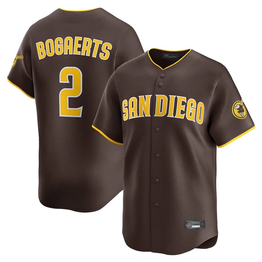 Davalo S.Diego Padres #2 Xander Bogaerts Player Brown Home Limited Stitched Jerseys