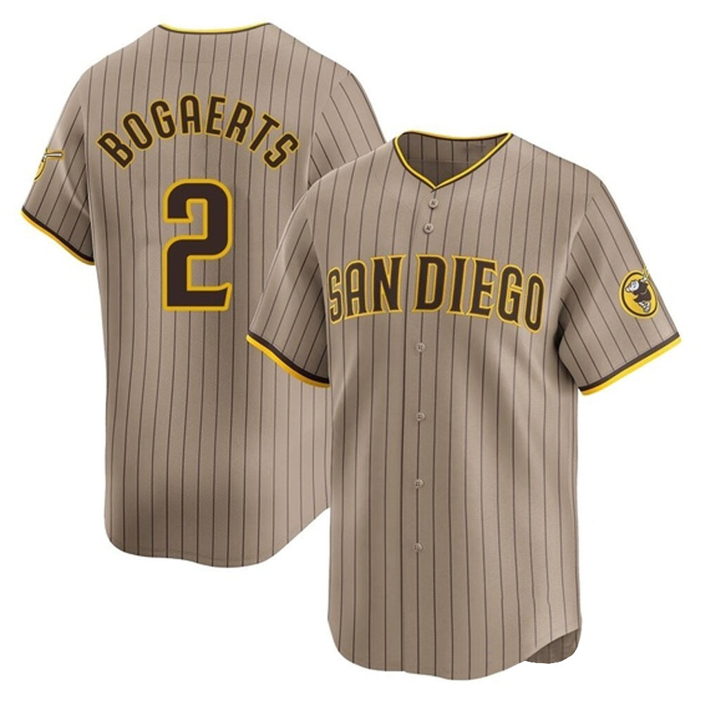 Davalo S.Diego Padres #2 Xander Bogaerts Player Khaki Home Limited Stitched Jerseys