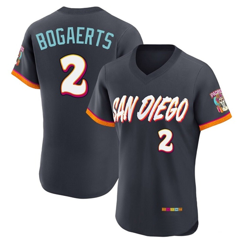 Davalo S.Diego Padres #2 Xander Bogaerts Player Obsidian 2026 City Connect Home Limited Elite T-shirt Stitched Jerseys