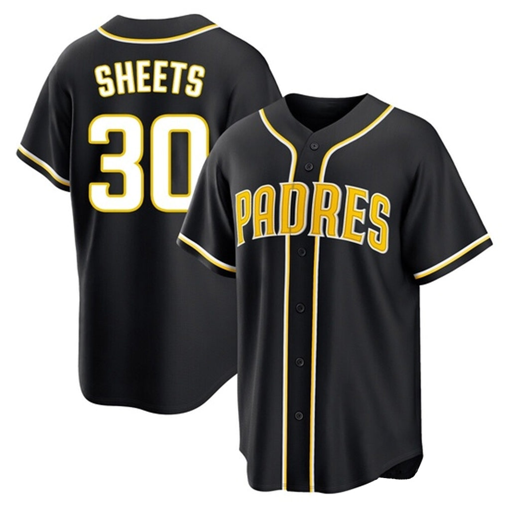 Davalo S.Diego Padres #30 Gavin Sheets Player Black 2026 Fashion Home Stitched Jerseys
