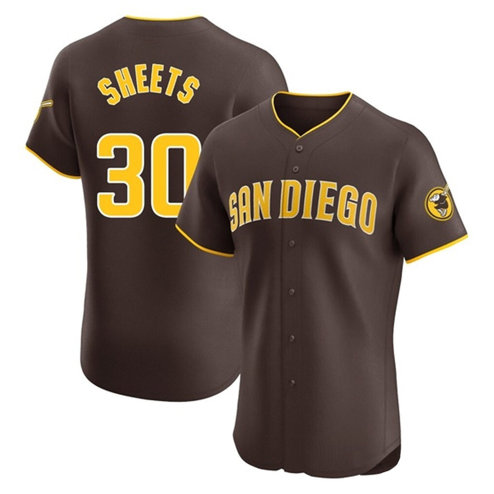 Davalo S.Diego Padres #30 Gavin Sheets Player Brown Home Limited Elite Stitched Jerseys