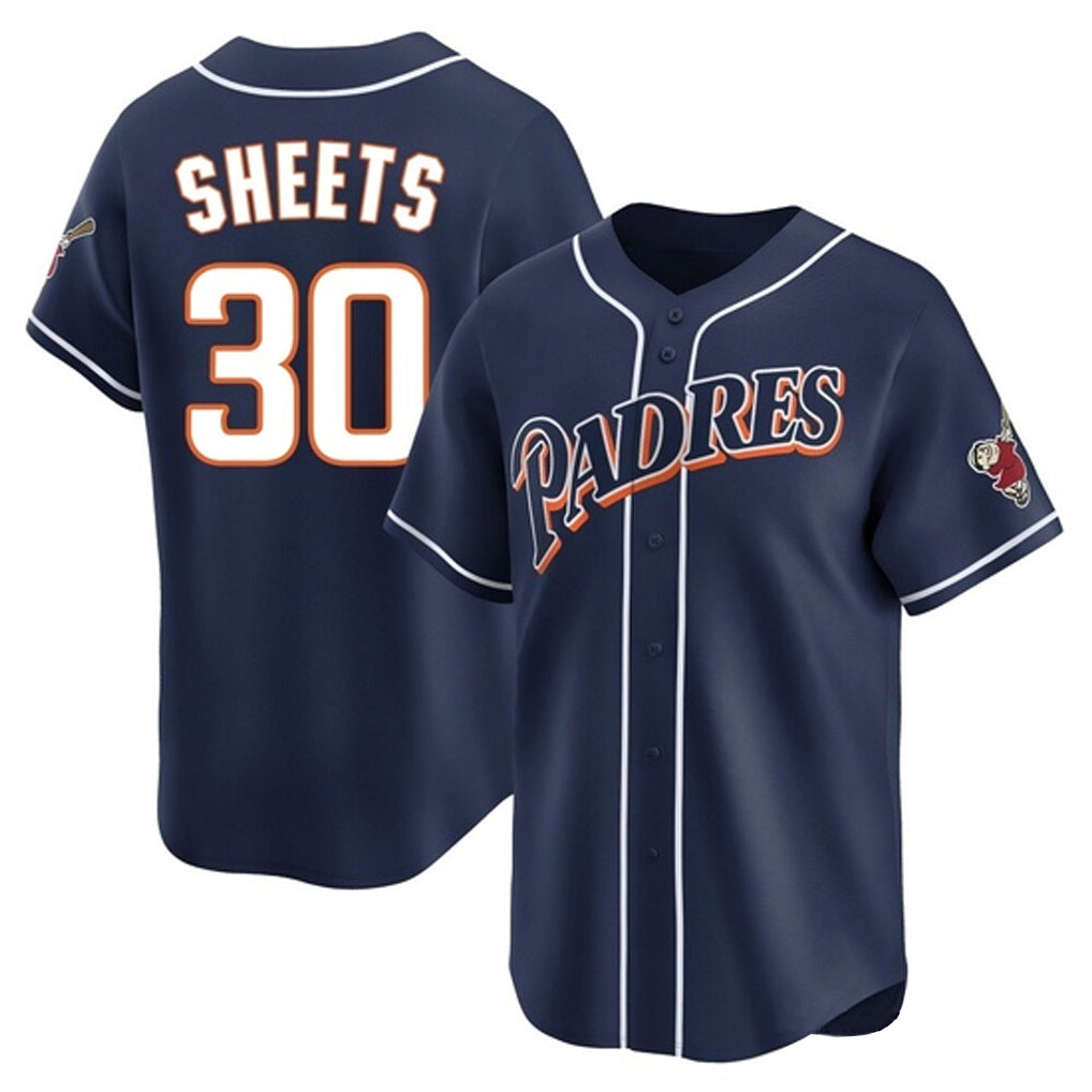 Davalo S.Diego Padres #30 Gavin Sheets Player Navy Cooperstown Collection Limited Home Stitched Jerseys
