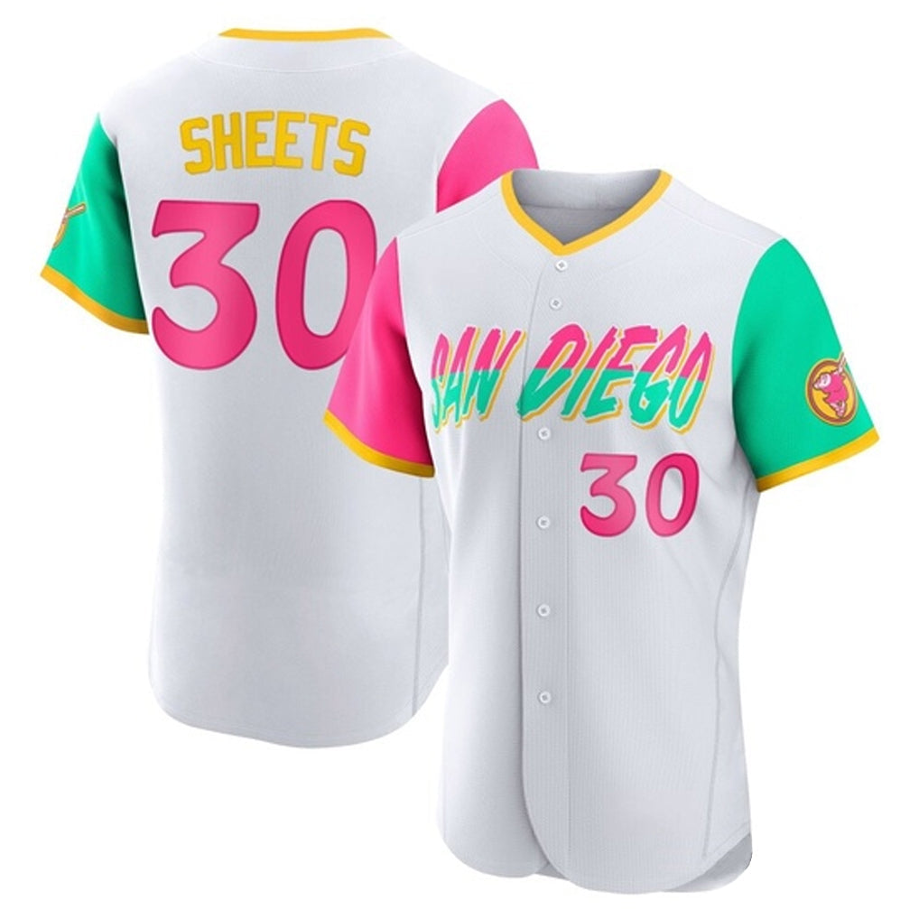 Davalo S.Diego Padres #30 Gavin Sheets Player White City Connect Home Limited Elite Stitched Jerseys