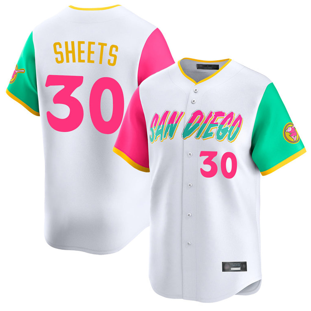 Davalo S.Diego Padres #30 Gavin Sheets Player White City Connect Home Limited Stitched Jerseys