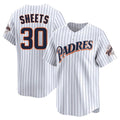 Davalo S.Diego Padres #30 Gavin Sheets Player White Cooperstown Collection Limited Home Stitched Jerseys