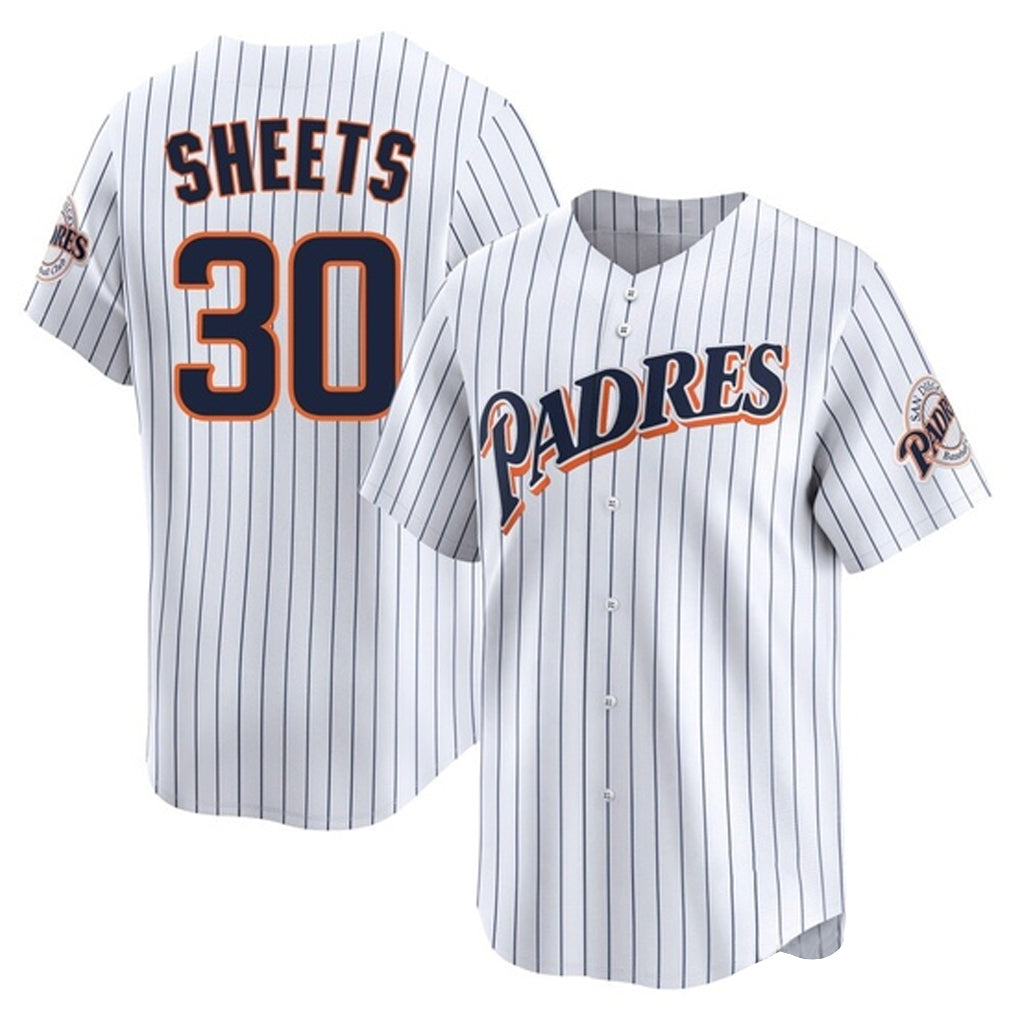 Davalo S.Diego Padres #30 Gavin Sheets Player White Cooperstown Collection Limited Home Stitched Jerseys