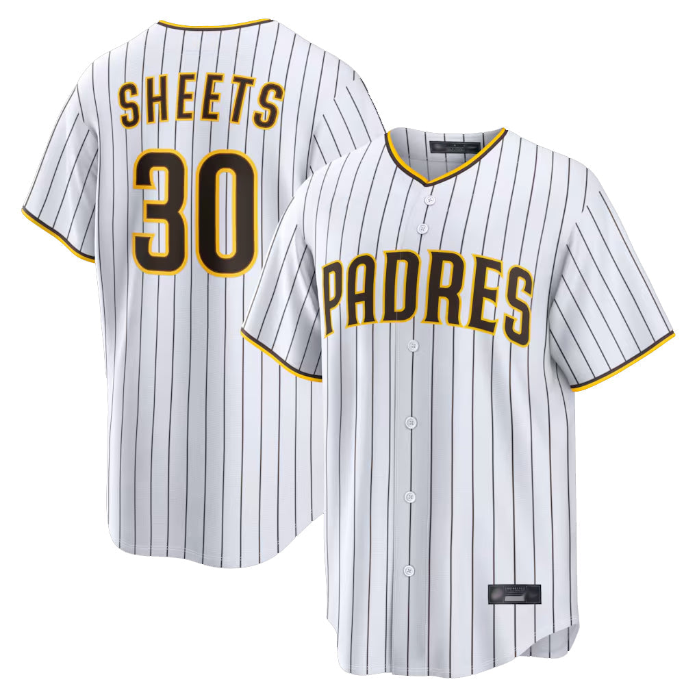 Davalo S.Diego Padres #30 Gavin Sheets Player White Home Limited Game Stitched Jerseys
